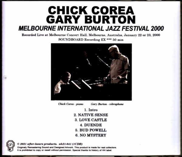 Chick Corea Gary Burton Chick Corea Gary Burton/Australia 2000 - Image 3