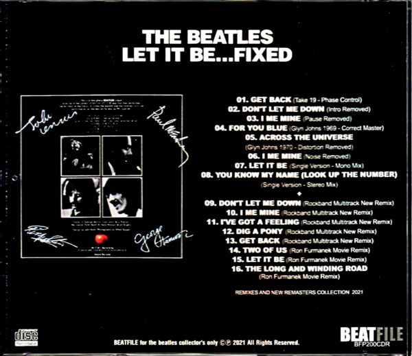 Beatles/Let it be ...Fixed Remixes and New Remasters Collection 2021 - Image 2