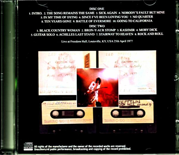 Led Zeppelin/KY,USA 1977 Recorder2 - Image 2
