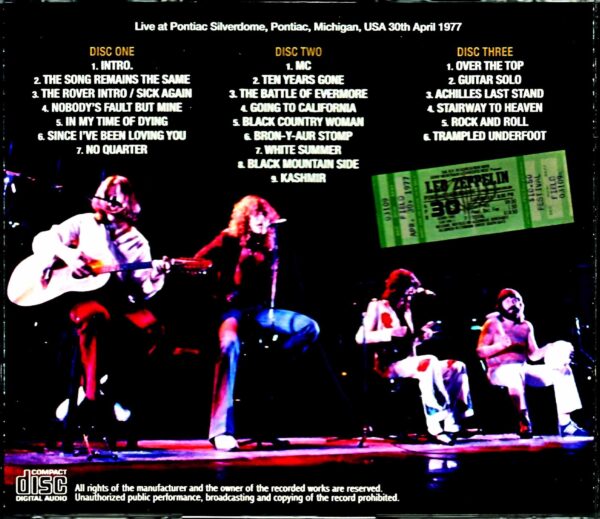Led Zeppelin/MI,USA 1977 - Image 2