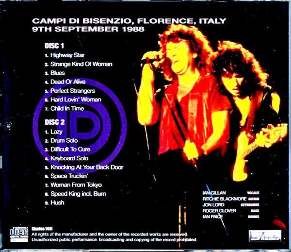 Deep Purple/Italy 1988 New Master - Image 2