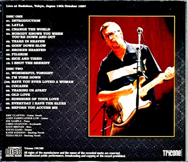 Eric Clapton Eric Clapton/Tokyo,Japan 10.13.1997 DAT Master - Image 2