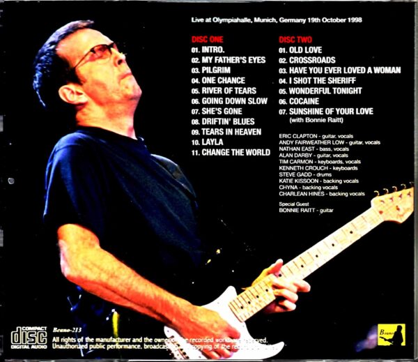 Eric Clapton/Germany 1998 DAT Master Complete - Image 2