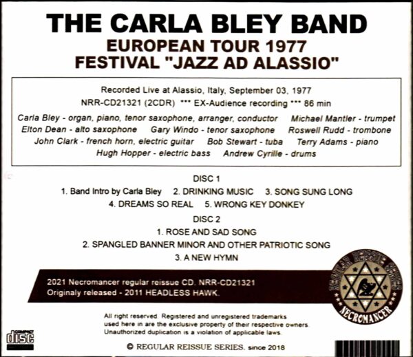 Carla Bley Band Carla Bley/Italy 1977 - Image 2