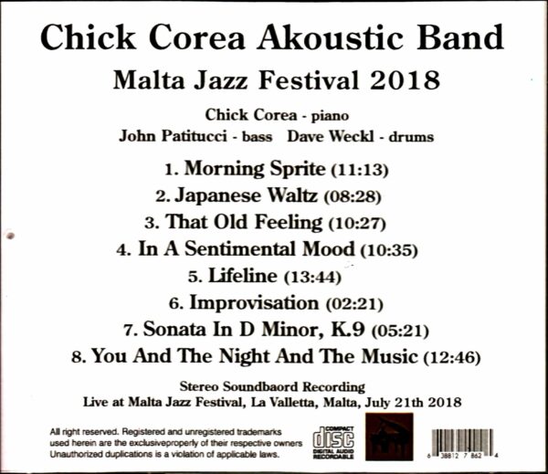 Chick Corea Akoustic Band Chick Corea/Malta 2018 - Image 2