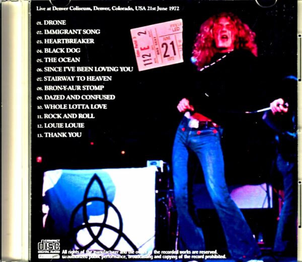 Led Zeppelin/CO,USA 1972 - Image 2