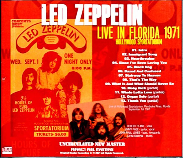 Led Zeppelin/FL,USA 9.1.1971 - Image 2