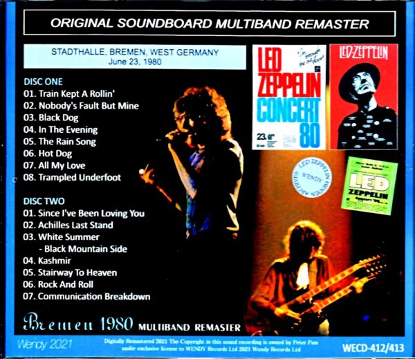Led Zeppelin - Bremen concert 1980 - Live recording Germany 1980 Multi-Band Remaster - Image 2