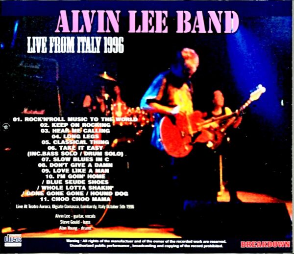 Alvin Lee Band Alvin Lee/Italy 1996 - Image 2