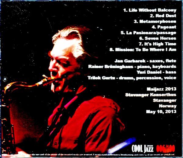 Jan Garbarek Group Jan Garbarek/Norway 2013 - Image 2