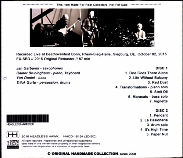 Jan Garbarek Group Jan Garbarek/Germany 2015 Complete - Image 2