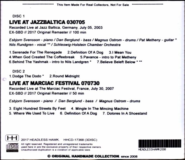 E.S.T. Esbjorn Svensson Trio/Germany 2003 & more Complete - Image 2