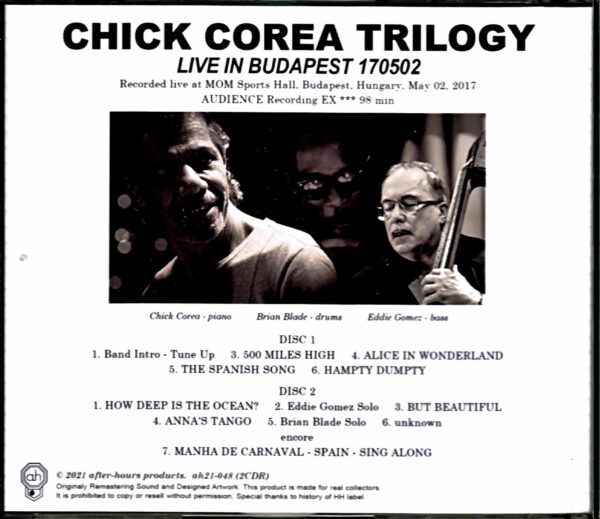 Chick Corea Eddie Gomez Brian Blade Chick Corea Eddie Gomez Brian Blade/Hungary 2017 - Image 2