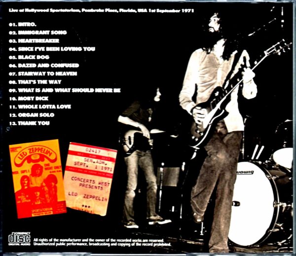 Led Zeppelin/FL,USA 9.1.1971 - Image 2