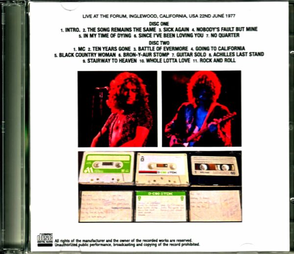 Led Zeppelin/CA,USA 6.22.1977 Source4 Upgrade - Image 2