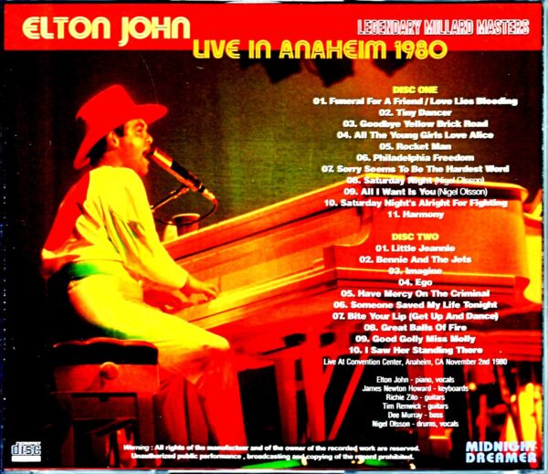 Elton John/CA,USA 1980 Complete - Image 2
