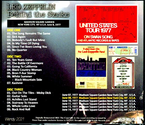 Led Zeppelin/NY,USA 6.8.1977 Complete Upgrade - Image 2