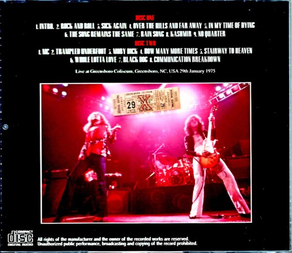 Led Zeppelin/NC,USA 1975 Upgrade - Image 2