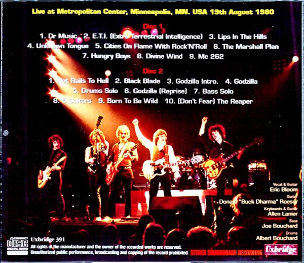 Blue Oyster Cult/MN,USA 1980 Complete - Image 2