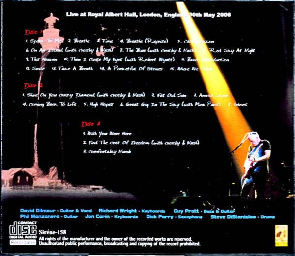 David Gilmour/London,UK 2006 DAT Master Complete - Image 2