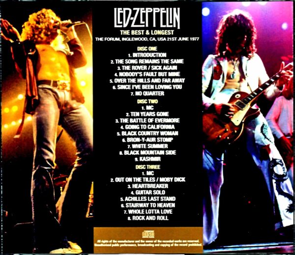 Led Zeppelin/CA,USA 6.21.1977 Best & Longest - Image 2