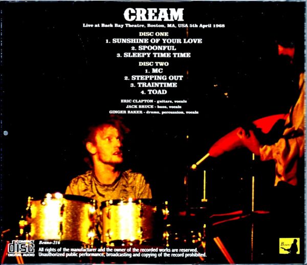 Cream Cream/MA,USA 4.5.1968 Upgrade - Image 2