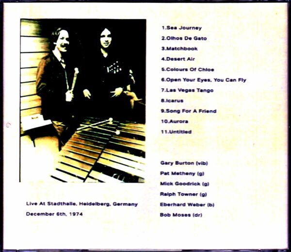 Gary Burton Quintet Pat Metheny,Ralph Towner Gary Burton Pat Metheny/Germany 1974 - Image 2
