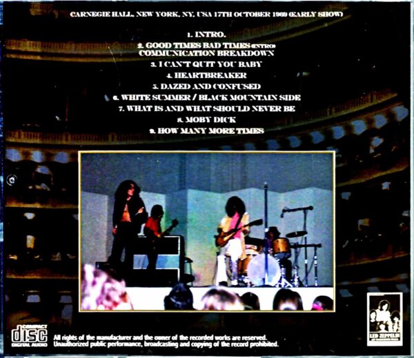 Led Zeppelin/NY,USA 1969 Early Show New Source - Image 2