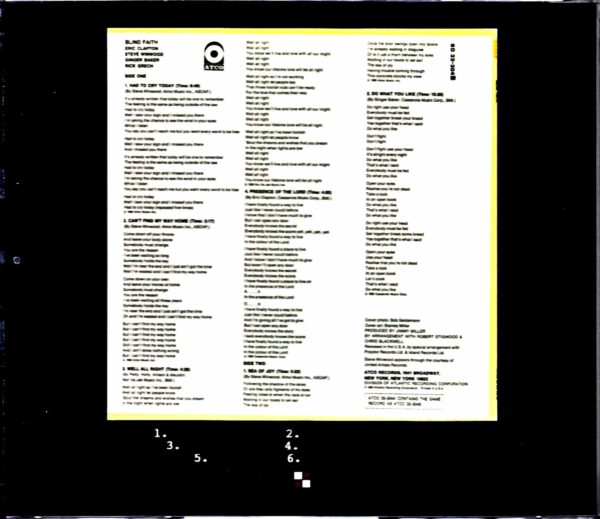 Blind Faith D/J Copy Monaural - Image 2