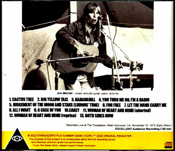 Joni Mitchell/CA,USA 1972 Early Show - Image 2
