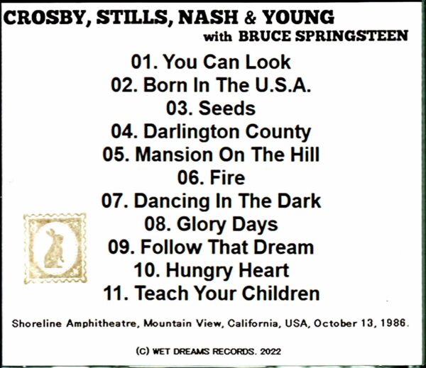 Crosby, Stills, Nash & Young Bruce Springsteen Crosby, Stills, Nash & Young/CA, USA 1986 Complete - Image 2