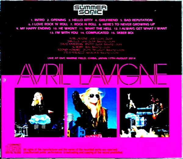 Avril Lavigne/Chiba,Japan 8.17.2014 Complete - Image 2