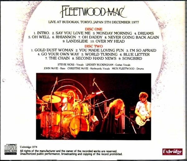 Fleetwood Mac/Tokyo,Japan 12.5.1977 - Image 2