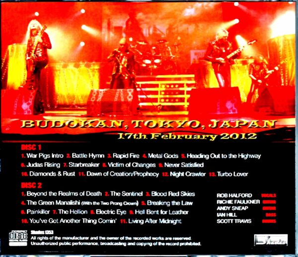 Judas Priest/Tokyo,Japan 2.17.2012 - Image 2