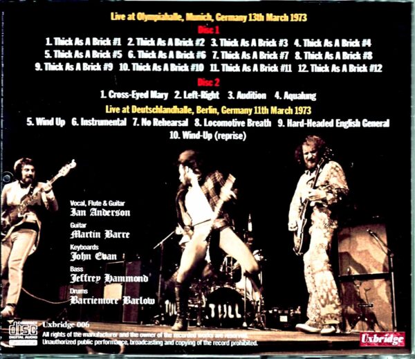 Jethro Tull/Germany 1973 & more - Image 2