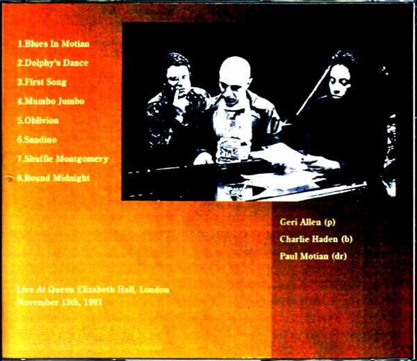 Geri Allen Charlie Haden Paul Motian Juli Allen Charlie Haden/London,UK 1991 - Image 2