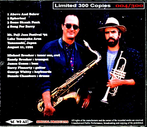 Brecker Brothers/Yamanashi,Japan 1992 - Image 2