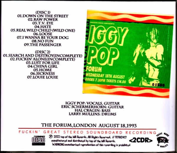 Iggy Pop/London,UK 1993 - Image 2