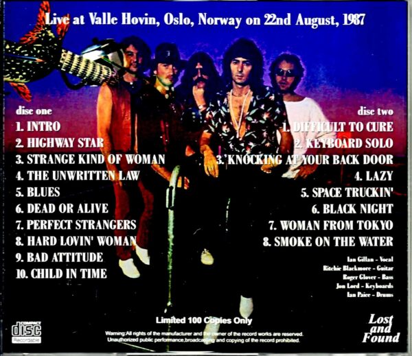 Deep Purple/Norway 1987 Complete - Image 2