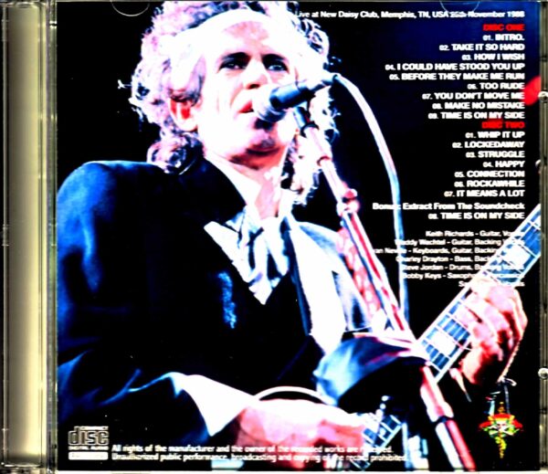 Keith Richards & the X-Pensive Winds Keith Richards/TN,USA 11.25.1988 - Image 2