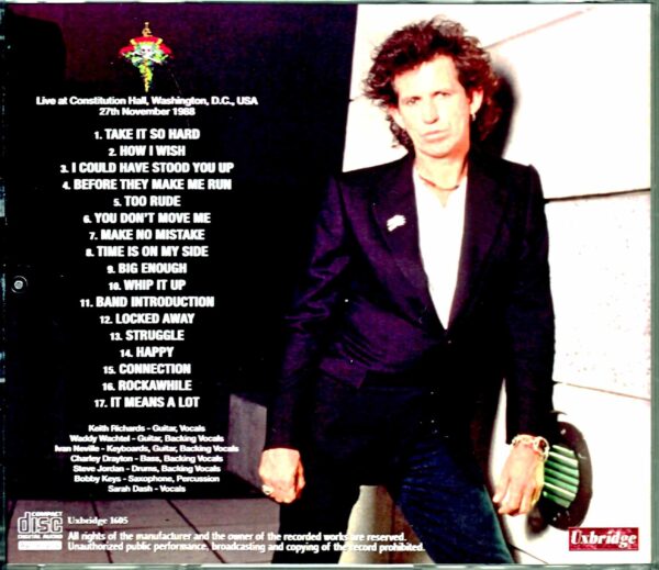 Keith Richards & the X-Pensive Winds Keith Richards/WA,USA 1988 - Image 2