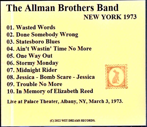 Allman Brothers Band Allman Brothers Band/NY,USA 1973 - Image 2