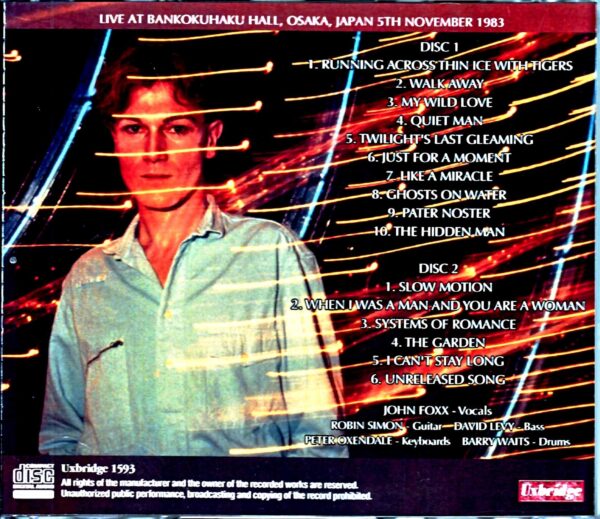 John Foxx/Osaka,Japan 1983 - Image 2