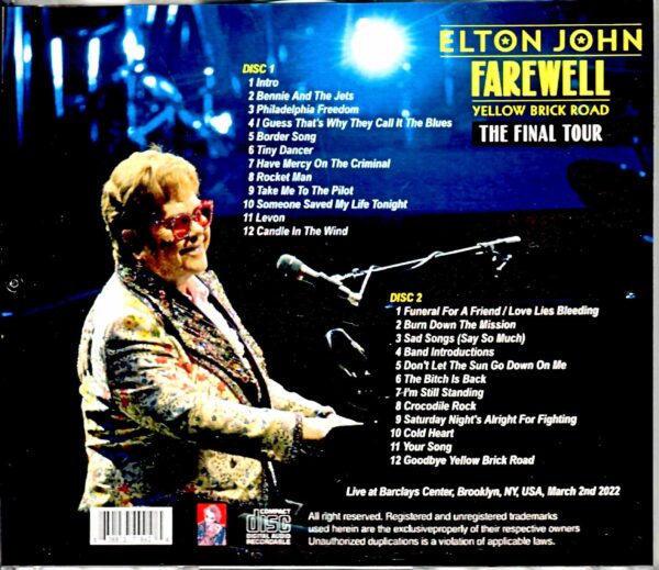 Elton John Elton John/NY,USA 3.2.2022 Complete - Image 2