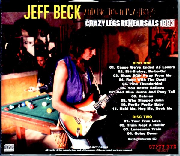 Jeff Beck/Crazy Legs Rehearsals 1993 - Image 2
