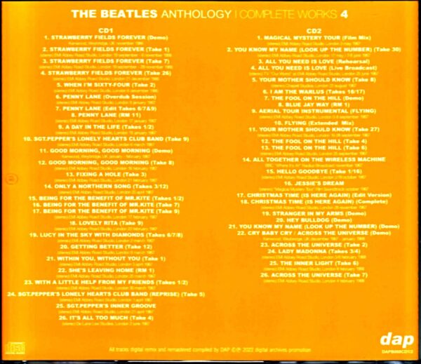 Beatles / Anthology Newly Edited and Expanded Edition "Complete Works" 4th Anthology Complete Works Vol.4 - Image 2