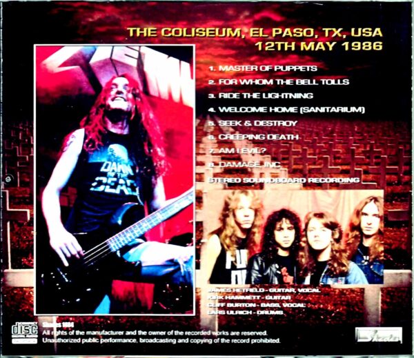 Metallica/TX,USA 1986 - Image 2