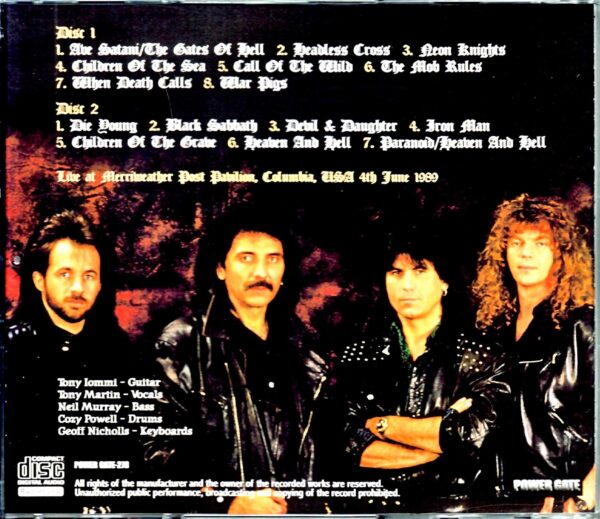 Black Sabbath/SC,USA 1989 Complete - Image 2