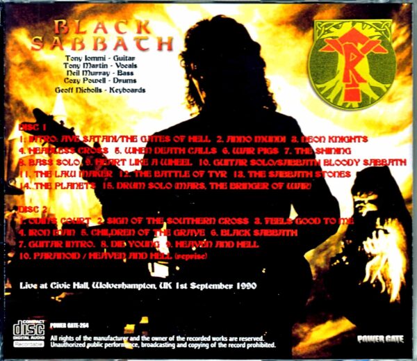 Black Sabbath/England,UK 1990 Complete - Image 2