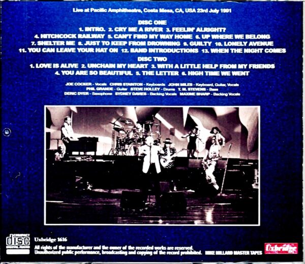 Joe Cocker/CA,USA 1991 Mike Millard Master Tapes - Image 2